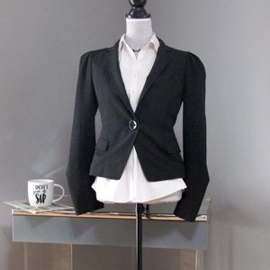 Express Design Studio Black Blazer Animal Print 6